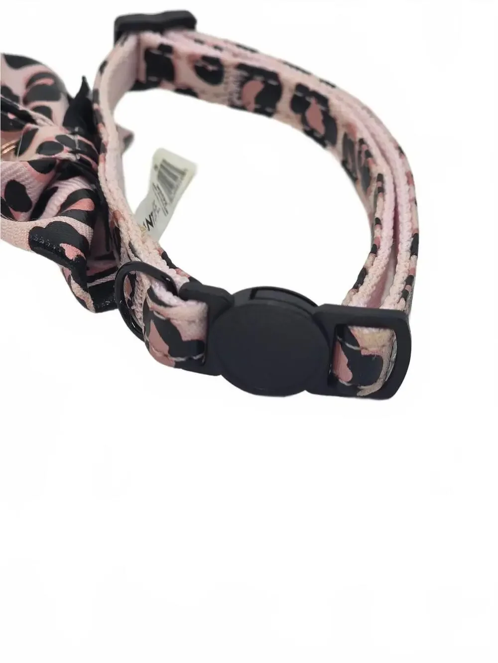 Vibrant Life Pink Black Leopard Print Breakaway Fashion Cat Kitten Collar + Bell